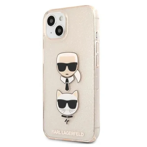 Karl Lagerfeld KLHCP13SKCTUGLGO iPhone 13 mini 5,4" arany tok Glitter Karl`s & Choupette - 2