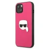Karl Lagerfeld KLHCP13SPKMP iPhone 13 mini 5,4" rózsaszín/pink hardcase Leather Ikonik Karl`s Head Metal tok thumbnail