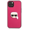 Karl Lagerfeld KLHCP13SPKMP iPhone 13 mini 5,4" rózsaszín/pink hardcase Leather Ikonik Karl`s Head Metal tok thumbnail