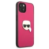 Karl Lagerfeld KLHCP13SPKMP iPhone 13 mini 5,4" rózsaszín/pink hardcase Leather Ikonik Karl`s Head Metal tok thumbnail