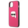 Karl Lagerfeld KLHCP13SPKMP iPhone 13 mini 5,4" rózsaszín/pink hardcase Leather Ikonik Karl`s Head Metal tok thumbnail