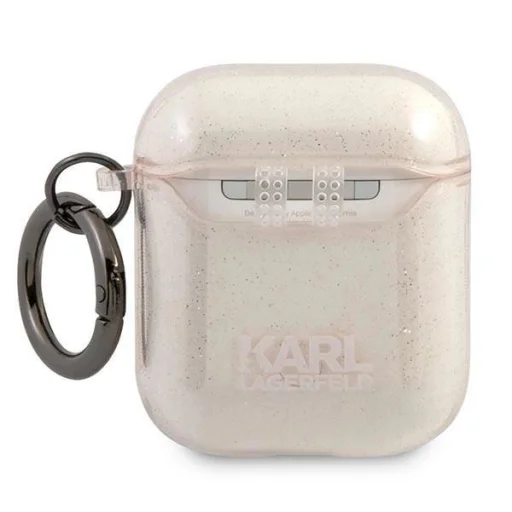 Karl Lagerfeld KLA2UKHGD AirPods tok aranyszínű/csillogó Karl`s Head - 2