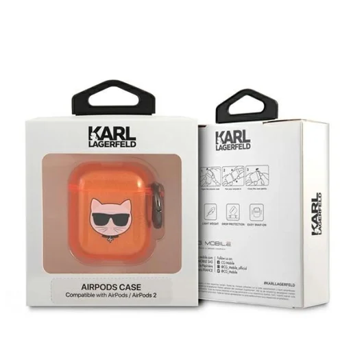 Karl Lagerfeld KLA2UCHFO AirPods tok narancssárga Choupette - 4