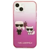Karl Lagerfeld KLHCP13STGKCP iPhone 13 mini 5,4" tok rózsaszín/pink Gradient Ikonik Karl & Choupette thumbnail