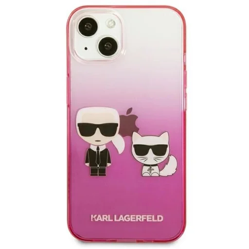 Karl Lagerfeld KLHCP13STGKCP iPhone 13 mini 5,4" tok rózsaszín/pink Gradient Ikonik Karl & Choupette - 3