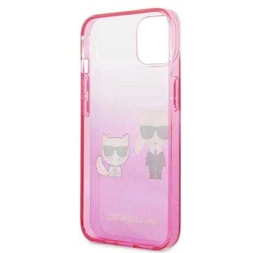 Karl Lagerfeld KLHCP13STGKCP iPhone 13 mini 5,4" tok rózsaszín/pink Gradient Ikonik Karl & Choupette - 7