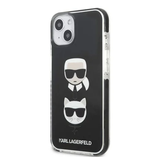 Karl Lagerfeld KLHCP13STPE2TK iPhone 13 mini 5,4" fekete kemény tok Karl és Choupette fej - 2