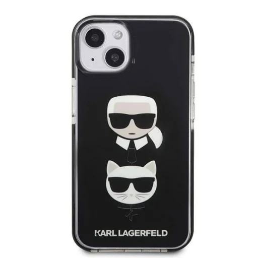 Karl Lagerfeld KLHCP13STPE2TK iPhone 13 mini 5,4" fekete kemény tok Karl és Choupette fej - 3