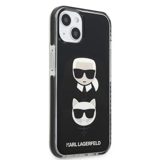 Karl Lagerfeld KLHCP13STPE2TK iPhone 13 mini 5,4" fekete kemény tok Karl és Choupette fej - 4