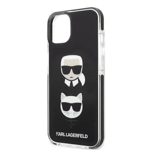 Karl Lagerfeld KLHCP13STPE2TK iPhone 13 mini 5,4" fekete kemény tok Karl és Choupette fej - 6