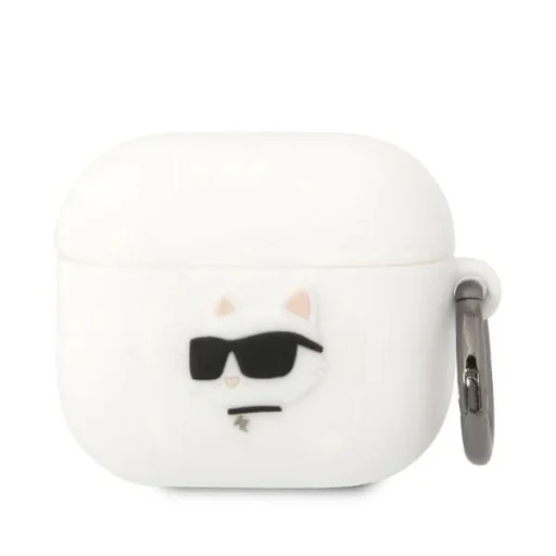 Karl Lagerfeld KLA3RUNCHH AirPods 3 tok fehér/fehér Szilikon Choupette Head 3D - 1