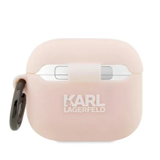 Karl Lagerfeld KLA3RUNCHP AirPods 3 pink/pink Silicone Choupette Head 3D tok - 2