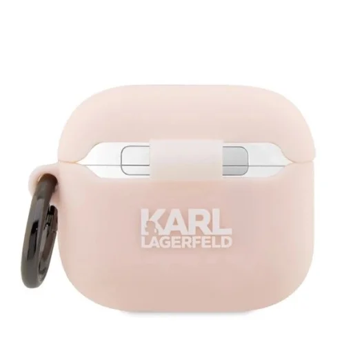 Karl Lagerfeld KLA3RUNIKP AirPods 3 tok rózsaszín / rózsaszín Szilikon Karl Fej 3D - 2