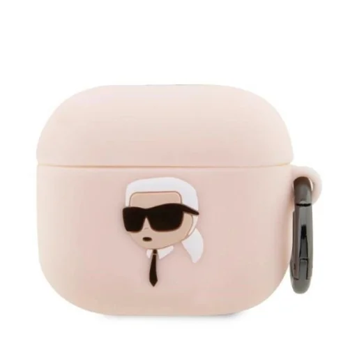 Karl Lagerfeld KLA3RUNIKP AirPods 3 tok rózsaszín / rózsaszín Szilikon Karl Fej 3D - 1