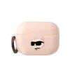 Karl Lagerfeld KLAP2RUNCHP AirPods Pro 2 tok rózsaszín/rózsaszín Szilikon Choupette Head 3D