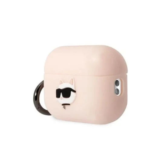 Karl Lagerfeld KLAP2RUNCHP AirPods Pro 2 tok rózsaszín/rózsaszín Szilikon Choupette Head 3D - 3