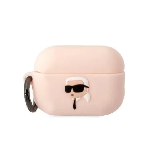 Karl Lagerfeld KLAP2RUNIKP AirPods Pro 2 tok rózsaszín/szilikon Karl Head 3D - 1