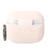 Karl Lagerfeld KLAPRUNCHP AirPods Pro tok rózsaszín/rózsaszín szilikon Choupette fej 3D - 2