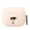 Karl Lagerfeld KLAPRUNIKP AirPods Pro tok rózsaszín/szilikon Karl fej 3D
