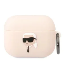 Karl Lagerfeld KLAPRUNIKP AirPods Pro tok rózsaszín/szilikon Karl fej 3D