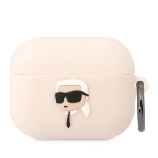 Karl Lagerfeld KLAPRUNIKP AirPods Pro tok rózsaszín/szilikon Karl fej 3D - 1
