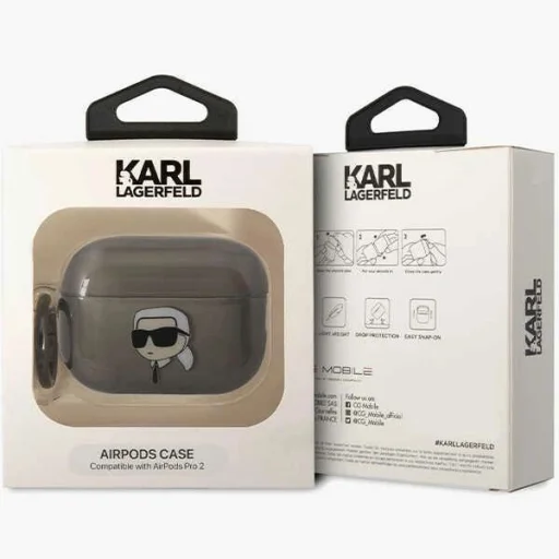 Karl Lagerfeld KKLAP2HNIKTCK AirPods Pro 2 tok fekete/fekete Ikonik Karl Lagerfeld - 4
