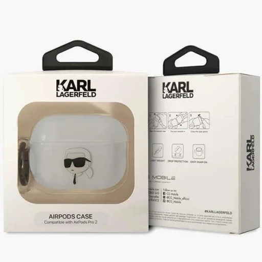 Karl Lagerfeld KLAP2HNIKTCT Airpods Pro 2 tok átlátszó Ikonik Karl Lagerfeld - 4