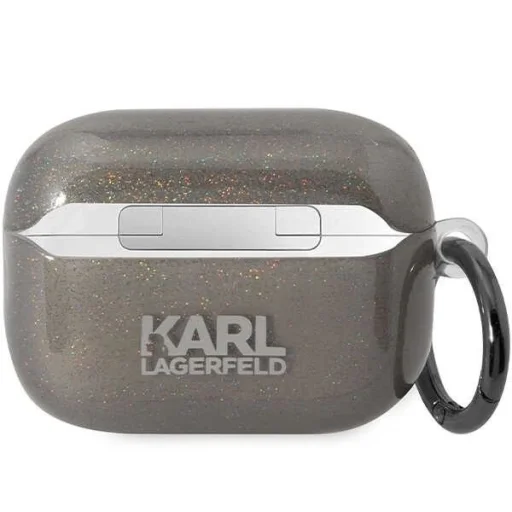 Karl Lagerfeld KLAP2HNKCTGK AirPods Pro 2 tok fekete/fekete csillogós Karl&amp;Choupette - 2