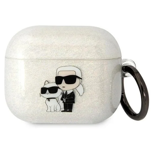 Karl Lagerfeld KLA3HNKCTGT AirPods 3 tok transzparens glitter Karl&Choupette - 1