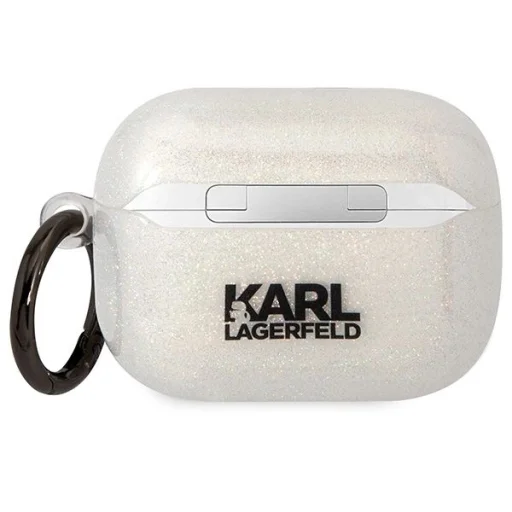 Karl Lagerfeld KLAPHNKCTGT Airpods Pro tok átlátszó csillámos Karl&Choupette - 2
