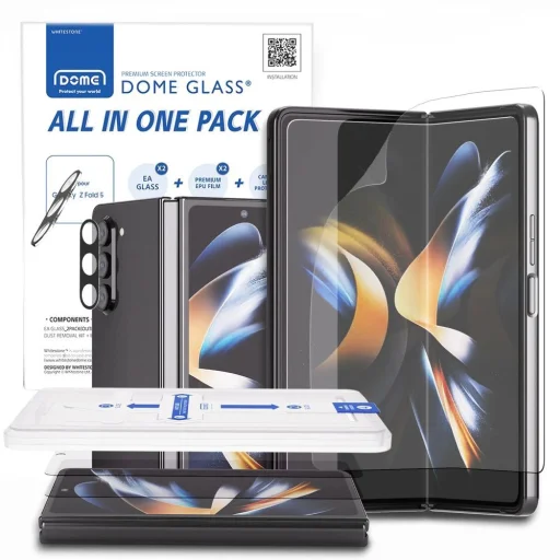 Whitestone ALL-IN-ONE PROTECTIVE FOIL 2-SET GALAXY Z Fold 5 CLEAR üvegfólia - 1