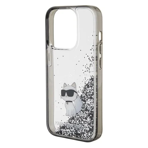  iPhone 15 Pro Max Karl Lagerfeld Liquid Glitter Choupette tok - átlátszó - 6