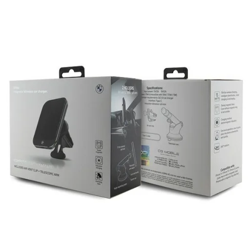 BMW BMMWCCDTPK 15W indukciós tartó szélvédőre/rácsra fekete/fekete MagSafe Signature Edition - 4