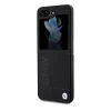 BMW Bőr Hot Stamp tok Samsung Galaxy Z Flip 5 - fekete thumbnail