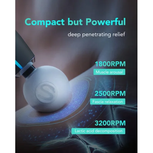 SKG F5-EN masszázspisztoly az egész testre - szürke - 4