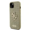 Guess PU Perforated 4G Glitter Metal Logo tok iPhone 15 Arany thumbnail