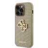 Guess PU Perforált 4G Glitter Metal Logo tok iPhone 15 Pro Gold thumbnail