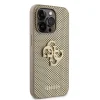 Guess PU Perforált 4G Glitter Metal Logo tok iPhone 15 Pro Gold thumbnail