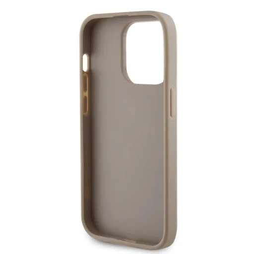 Guess PU Perforált 4G Glitter Metal Logo tok iPhone 15 Pro Gold - 6