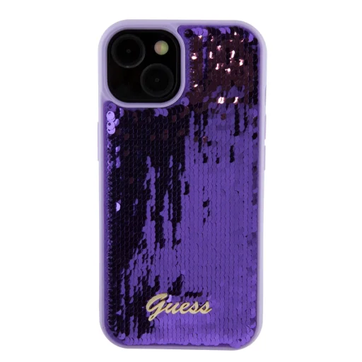 Guess Sequin Script Logo tok iPhone 15 Plus Lila - 3