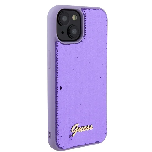 Guess Sequin Script Logo tok iPhone 15 Plus Lila - 4