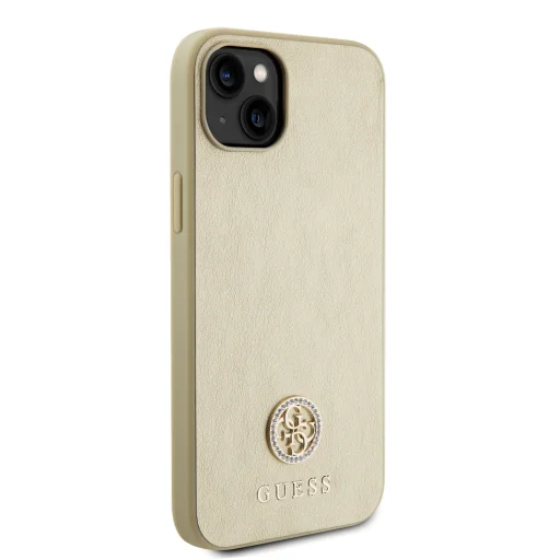 Guess PU 4G Strass Metal Logo tok iPhone 15 Gold - 4