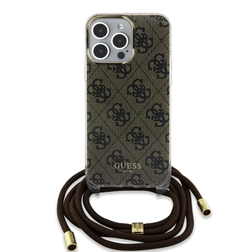 Guess IML 4G Mintás Keresztpántos Tok iPhone 15 Pro Barna - 2