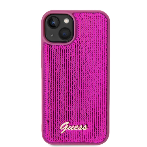Guess Sequin Script Logo tok iPhone 13 Magenta - 3