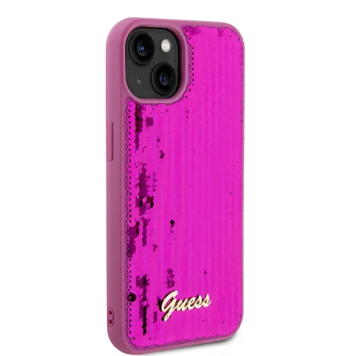 Guess Sequin Script Logo tok iPhone 13 Magenta - 4
