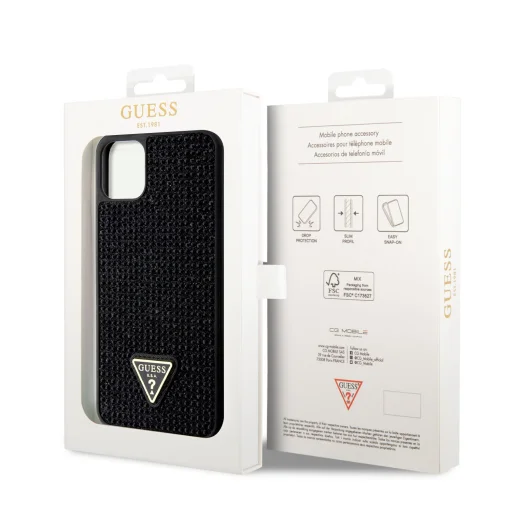 Guess Rhinestones Triangle Metal Logo iPhone 11 Pro Max tok - 6
