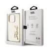  iPhone 15 Pro Max arany Karl Lagerfeld Wrinkled PU Signature Logo tok - 6