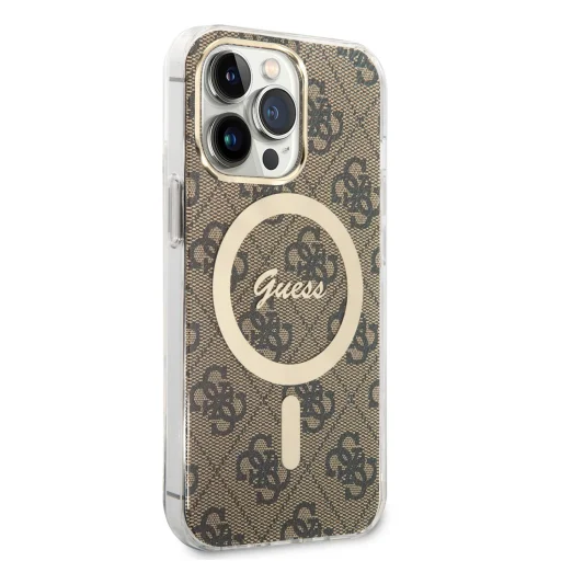 Guess IML 4G MagSafe tok iPhone 13 Pro-hoz barna - 3