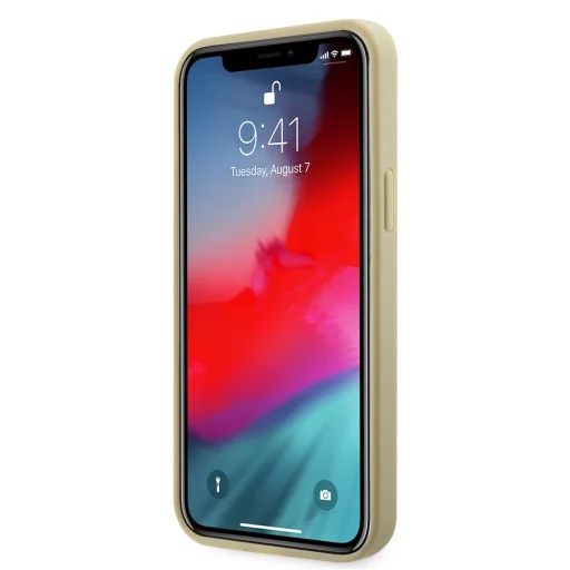 Guess Rhinestones Triangle Metal Logo tok iPhone 12 Pro Max Gold - 4