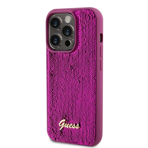Guess Sequin Script Logo tok iPhone 14 Pro Magenta - 2